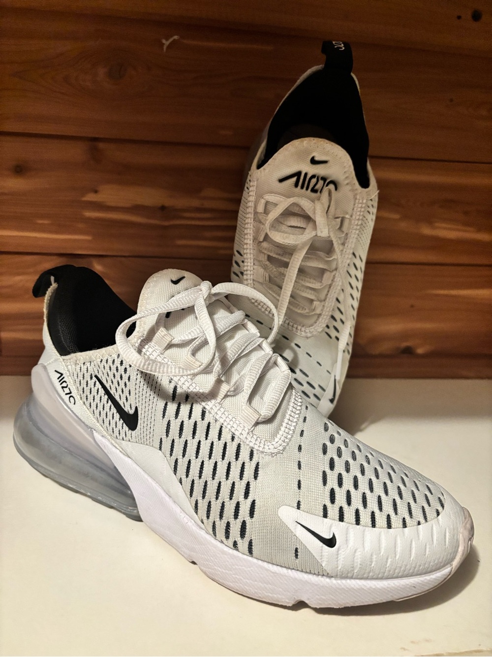 Nike Air Max 270  Running Shoes - White/Black